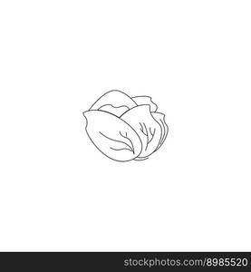 CABBAGE ICON VECTOR ILLUSTRATION SYMBOL DESIGN