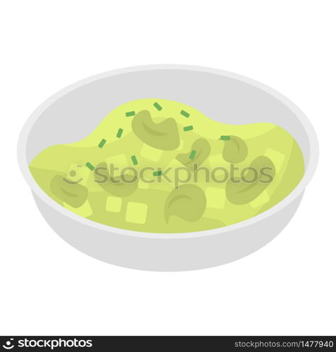 Cabbage salad icon. Isometric of cabbage salad vector icon for web design isolated on white background. Cabbage salad icon, isometric style