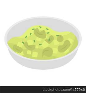 Cabbage salad icon. Isometric of cabbage salad vector icon for web design isolated on white background. Cabbage salad icon, isometric style