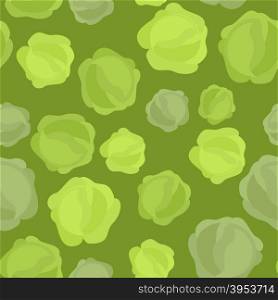 Cabbage seamless pattern. Vegetable vector background ripe cabbage&#xA;