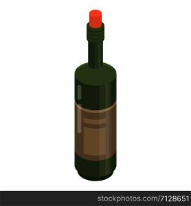Cabernet bottle icon. Isometric of cabernet bottle vector icon for web design isolated on white background. Cabernet bottle icon, isometric style