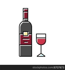 cabernet sauvignon red wine color icon vector. cabernet sauvignon red wine sign. isolated symbol illustration. cabernet sauvignon red wine color icon vector illustration