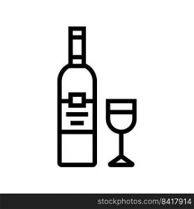 cabernet sauvignon red wine line icon vector. cabernet sauvignon red wine sign. isolated contour symbol black illustration. cabernet sauvignon red wine line icon vector illustration