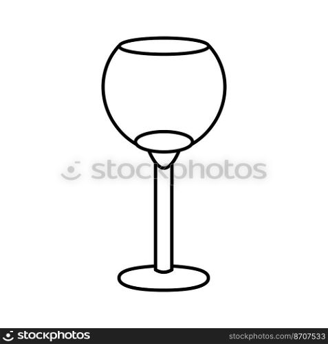 cabernet wine glass line icon vector. cabernet wine glass sign. isolated contour symbol black illustration. cabernet wine glass line icon vector illustration