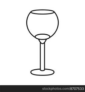 cabernet wine glass line icon vector. cabernet wine glass sign. isolated contour symbol black illustration. cabernet wine glass line icon vector illustration