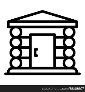 Cabin bungalow icon outline vector. House beach. Sea villa. Cabin bungalow icon outline vector. House beach
