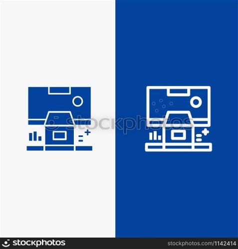 Cabin, Center, Control, Panel, Room Line and Glyph Solid icon Blue banner Line and Glyph Solid icon Blue banner