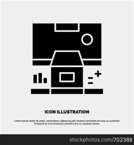 Cabin, Center, Control, Panel, Room solid Glyph Icon vector