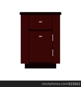 Cabinet apartment equipment isolated box. Interior simple vintage loft contemporary wood icon vector.