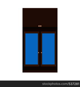 Cabinet apartment equipment isolated box. Interior simple vintage loft contemporary wood icon vector.