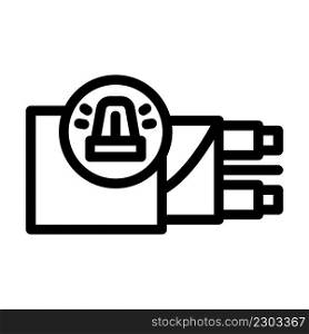 cable for alarm systems line icon vector. cable for alarm systems sign. isolated contour symbol black illustration. cable for alarm systems line icon vector illustration