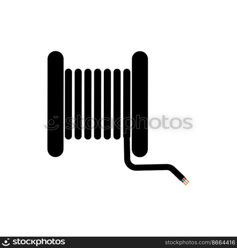 cable roller icon vector illustration logo design