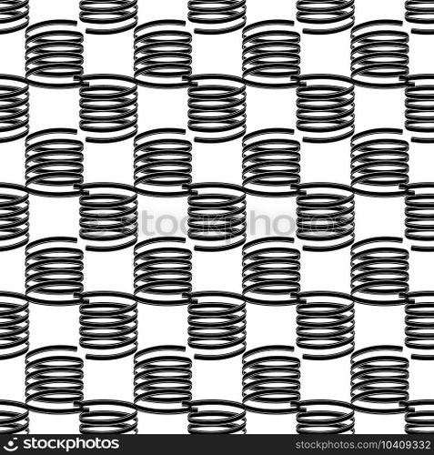 Cable spring pattern seamless background texture repeat wallpaper geometric vector. Cable spring pattern seamless vector