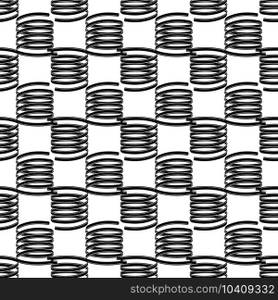Cable spring pattern seamless background texture repeat wallpaper geometric vector. Cable spring pattern seamless vector
