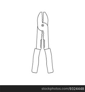 cable stripper pliers icon vector illustration simple design