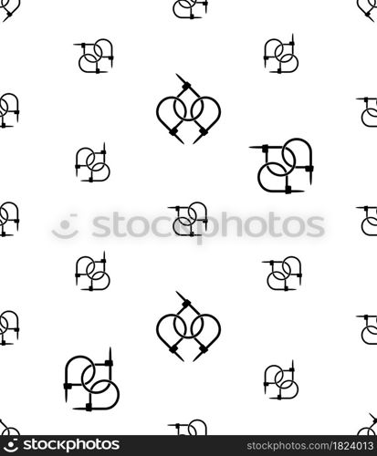 Cable Tie Icon Seamless Pattern, Hose Tie, Zip Tie Icon Vector Art Illustration