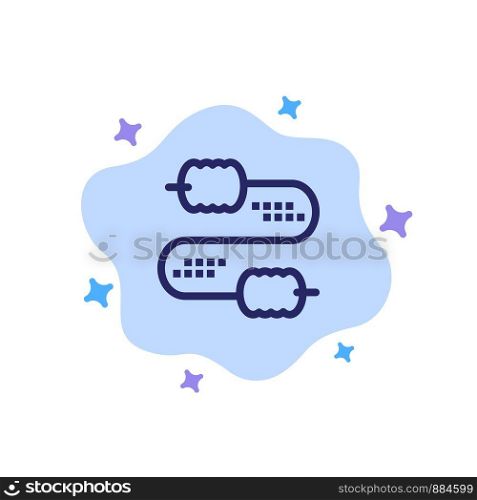 Cable, Wire, Joint, Capacitors Blue Icon on Abstract Cloud Background