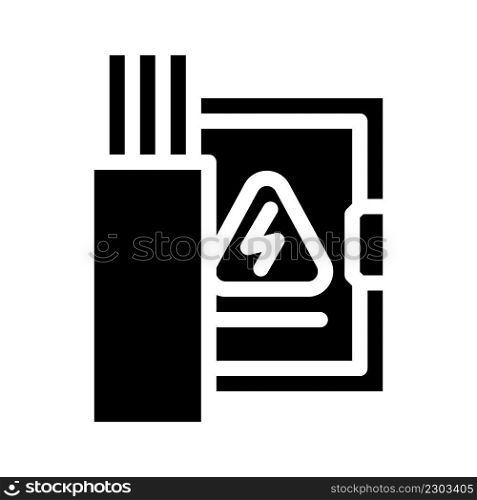 cables for electric panels glyph icon vector. cables for electric panels sign. isolated contour symbol black illustration. cables for electric panels glyph icon vector illustration