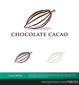 Cacao Fruit Icon Vector Logo Template Illustration Design. Vector EPS 10.