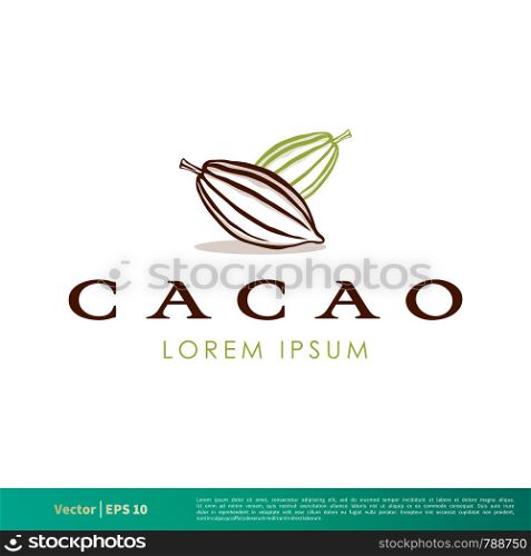 Cacao Fruit Icon Vector Logo Template Illustration Design. Vector EPS 10.