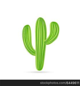 Cactus color flat icon for web and mobile design