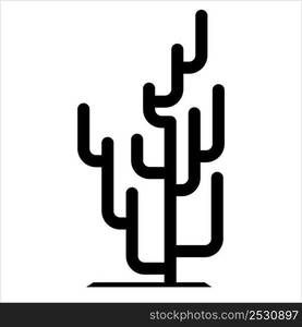 Cactus Icon, Cactus Plant Icon Vector Art Illustration