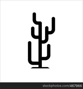 Cactus Icon, Cactus Plant Icon Vector Art Illustration
