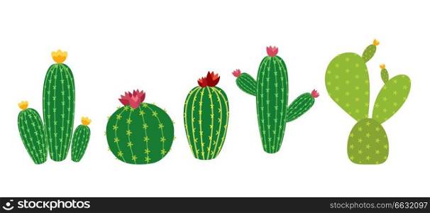 Cactus Icon Collection Set Vector Illustration EPS10. Cactus Icon Collection Set Vector Illustration