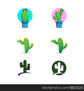 Cactus Icon design template vector illustration