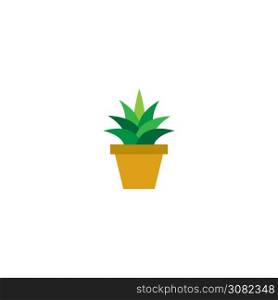 Cactus icon flat design vector