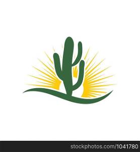 Cactus Icon Logo template vector illustration