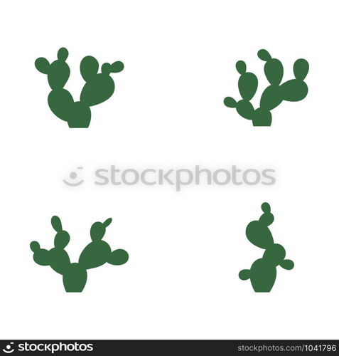 Cactus Icon Logo template vector illustration