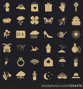 Cactus icons set. Simple style of 36 cactus vector icons for web for any design. Cactus icons set, simle style