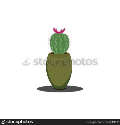 Cactus in the blooming stage vector illustration
