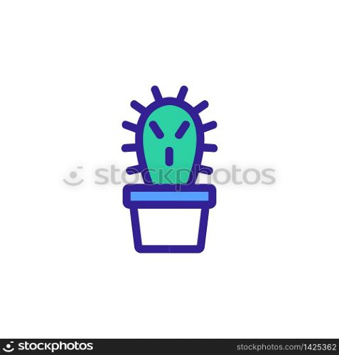 cactus pain sensation icon vector. cactus pain sensation sign. color symbol illustration. cactus pain sensation icon vector outline illustration