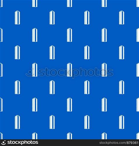 Cactus plant pattern repeat seamless in blue color for any design. Vector geometric illustration. Cactus plant pattern seamless blue
