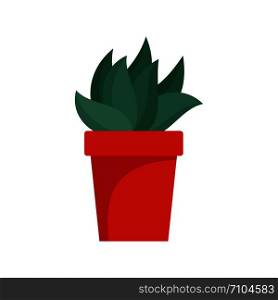 Cactus plant pot icon. Flat illustration of cactus plant pot vector icon for web design. Cactus plant pot icon, flat style