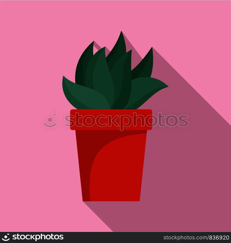 Cactus plant pot icon. Flat illustration of cactus plant pot vector icon for web design. Cactus plant pot icon, flat style