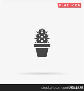 Cactus potted plant, flowerpot flat vector icon. Hand drawn style design illustrations.. Cactus potted plant, flowerpot flat vector icon. Hand drawn style design illustrations