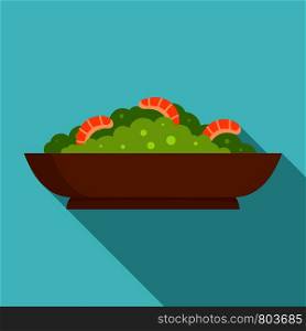 Cactus shrimp icon. Flat illustration of cactus shrimp vector icon for web design. Cactus shrimp icon, flat style