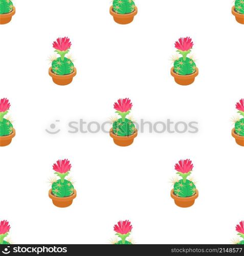 Cactus with red flower pattern seamless background texture repeat wallpaper geometric vector. Cactus with red flower pattern seamless vector