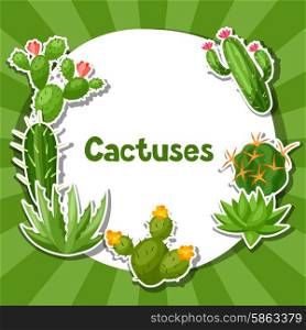 Cactuses and plants abstract natural background design. Cactuses and plants abstract natural background design.