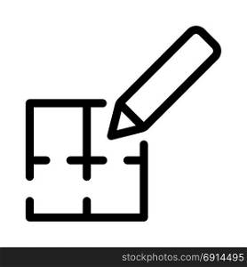 cad pencil, icon on isolated background