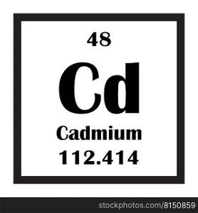 Cadmium chemical element icon vector illustration design