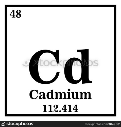Cadmium Periodic Table of the Elements Vector illustration eps 10.. Cadmium Periodic Table of the Elements Vector illustration eps 10