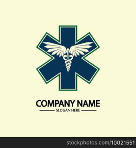 Caduceus, Caduceus logo icon for Medical healthcare conceptual vector illustrations