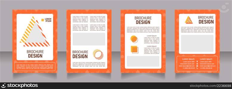 Cafe blank brochure design. Template set with copy space for text. Premade corporate reports collection. Editable 4 paper pages. Bahnschrift SemiLight, Bold SemiCondensed, Arial Regular fonts used. Cafe blank brochure design