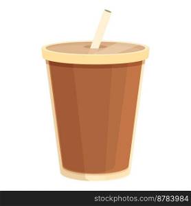 Cafe coffee icon cartoon vector. Drink beverage. Ice espresso. Cafe coffee icon cartoon vector. Drink beverage