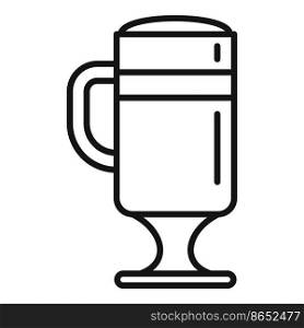 Cafe cup icon outline vector. Cream view. Drink barista. Cafe cup icon outline vector. Cream view