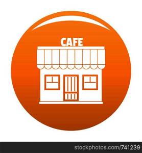 Cafe icon. Simple illustration of cafe vector icon for any design orange. Cafe icon vector orange